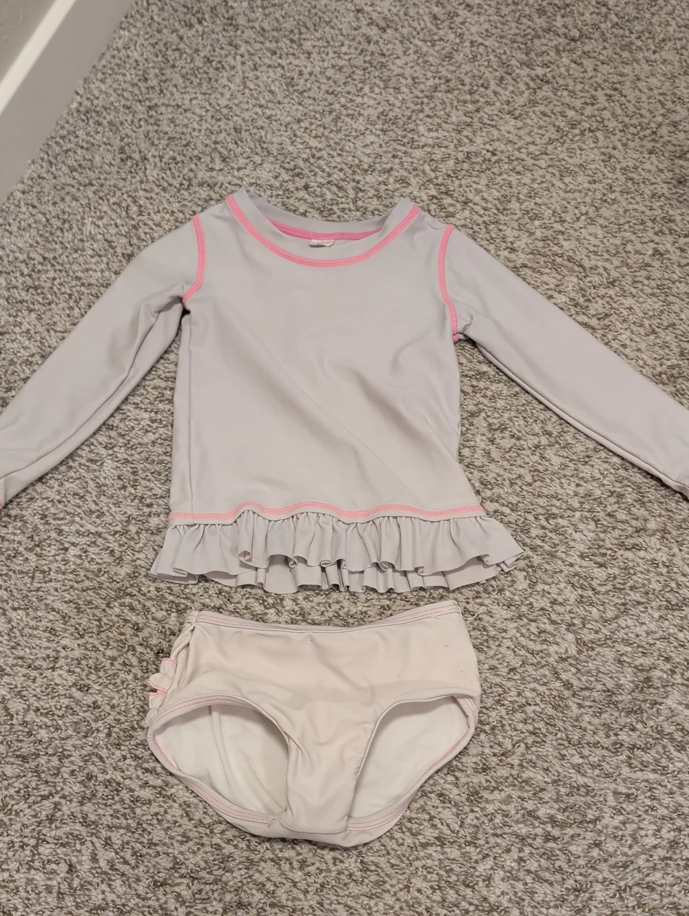 Ruffle Butts Girls Swim Wear Rash guard
